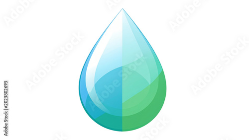 Water drop vector illustration simple raindrop liquid droplet ecology nature conservation drink mineral hydration purity outline icon