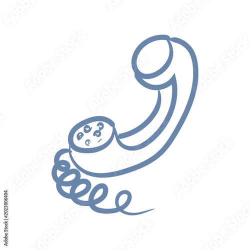 Telephone sign symbol travel ui mascot logo icon doodle