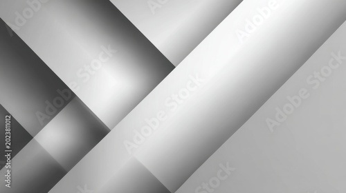Abstract geometric background with overlapping white and gray shapes, modern minimalistic design