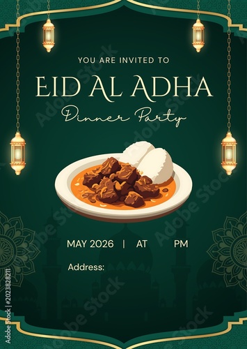 Canvas Print Eid Al Adha Dinner Invitation | Party