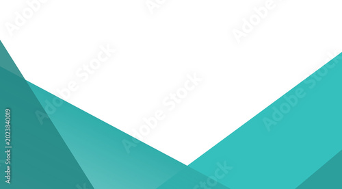 Принти на полотні Abstract turquoise geometric polygon background with layered triangle shapes for