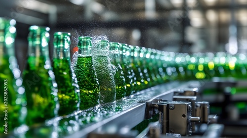 Bottling line for carbonated drinks capturing rising bubbles
