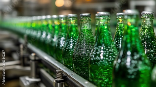 Bottling line for carbonated drinks capturing rising bubbles