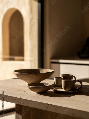 Editorial Kitchen Objects in Warm Minimalist Interior