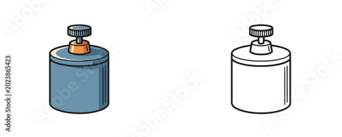 Foto Vector illustration style of an amateur astronomy mount counterweight with a thu