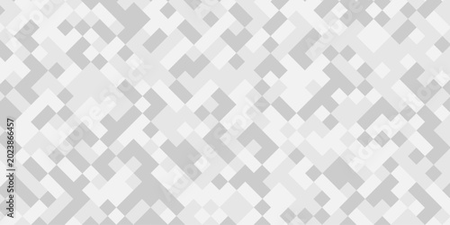 Foto Abstract censored geometric square pattern grey and white mosaic seamless tile texture background, pixelate geometric pattern abstract modern zigzag tiles in shades of gray and white