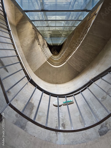 spiral staircase in a building