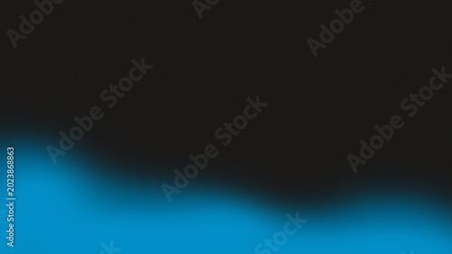 Abstract Dark Black Background With Bright Blue Gradient Glow and Soft Blur Effect