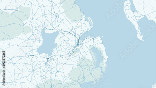 Foto Modern minimalist vector map of Belfast, Northern Ireland, UK