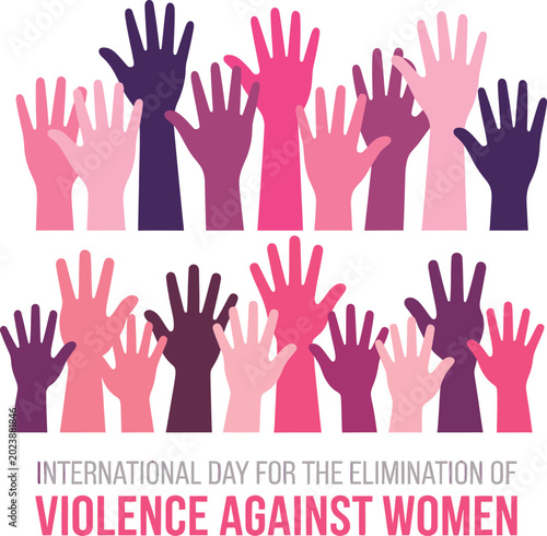  Raised Hands Symbolizing Awareness and Advocacy Against Gender Based Violence for Social Justice Campaigns