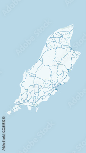 фотографія Modern minimalist vector map of the Isle of Man