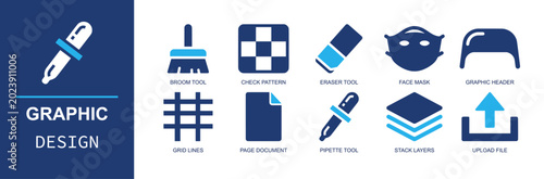 Quadro su tela Graphic design icon set