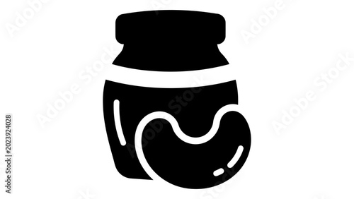 Fotografie Cashew nut butter icon