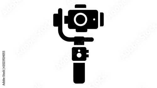 Tableau sur toile Phone gimbal stabilizer icon isolated on white background