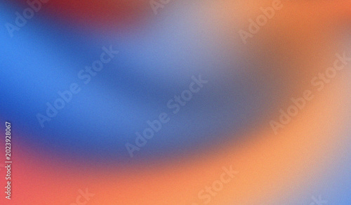 Canvastavla Gradient mesh style that combines several colors of cyan, royal blue, orange, cream, in a soft and dynamic way