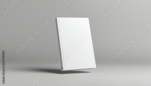 Black blank Book Mockup with textured hard cover. 3d rendering