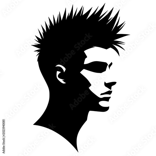 Punk hairstyle portrait