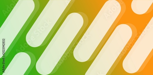 Tableau sur toile Green to orange gradient with rounded stripe pattern background gradient backgro