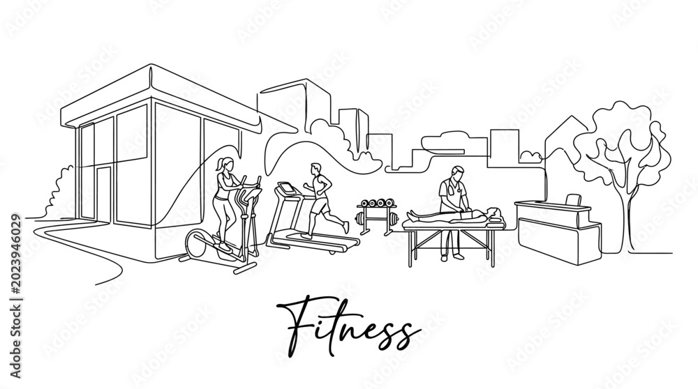 Obraz premium Modern outdoor fitness area with various exercise equipment and recreational space for active lifestyles