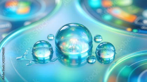 Skeuomorphic Dew-drops: Macro photography of 