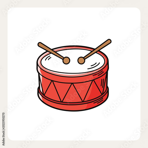Drum with Drumsticks
