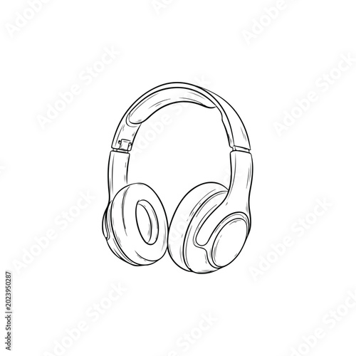 Headphones in Sketch Form
