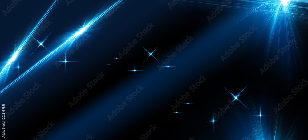 Fototapeta premium abstract blue background,blue light ray effect gradiant backround,blinking stra light effect background.