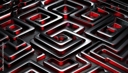 red maze background