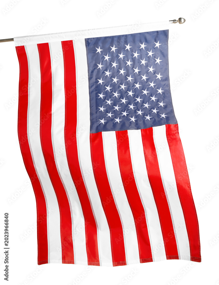 Obraz premium Flag of USA isolated on white. National symbol