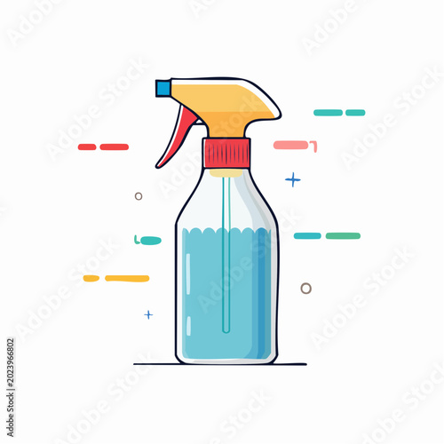 Illustration of a Cleaning Spray Bottle
