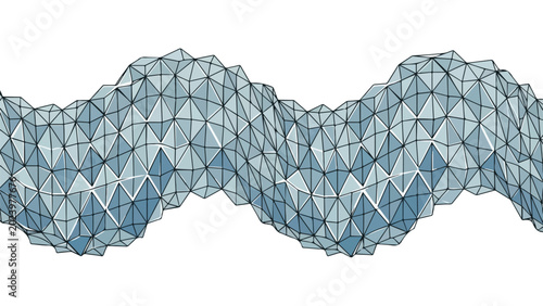 Geometric Structure with Triangular Patterns and Mesh.