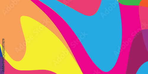 Canvas Print Multicolored dynamic background with wavy twisted lines of all colors rainbow Ve