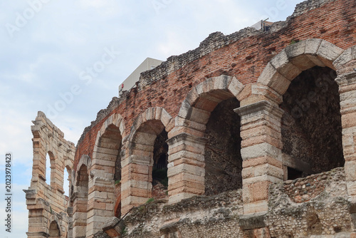 Ancient Roman Arena Arches in Verona, Italy, May 19, 2026