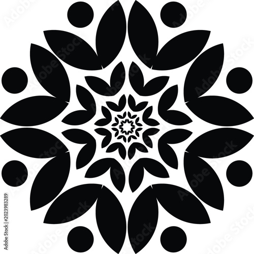 Bold ethnic geometric mandala ornament vector