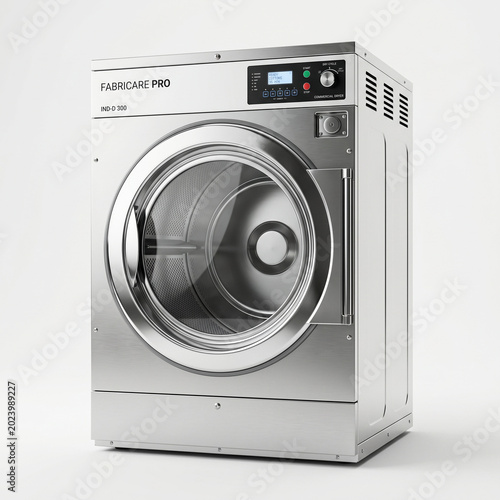 Professional Industrial Tumble Dryer With Polished Chrome Door For Premium Commercial Laundry Display
