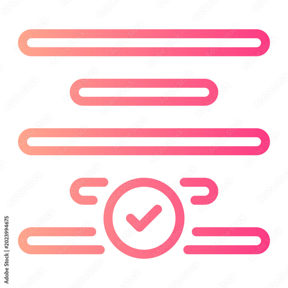 Fototapeta premium Align Center gradient icon