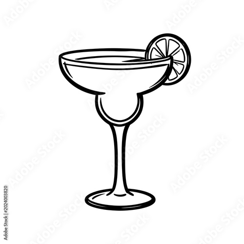 margarita glass vector illustration