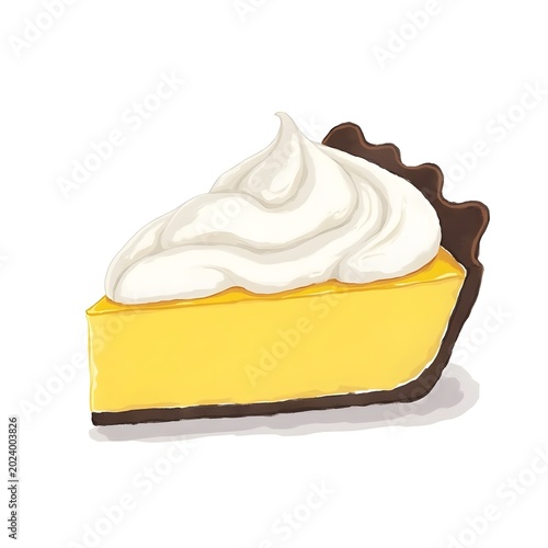 A slice of lemon meringue pie