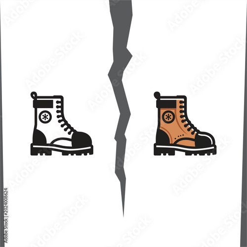 hiking boot logo template