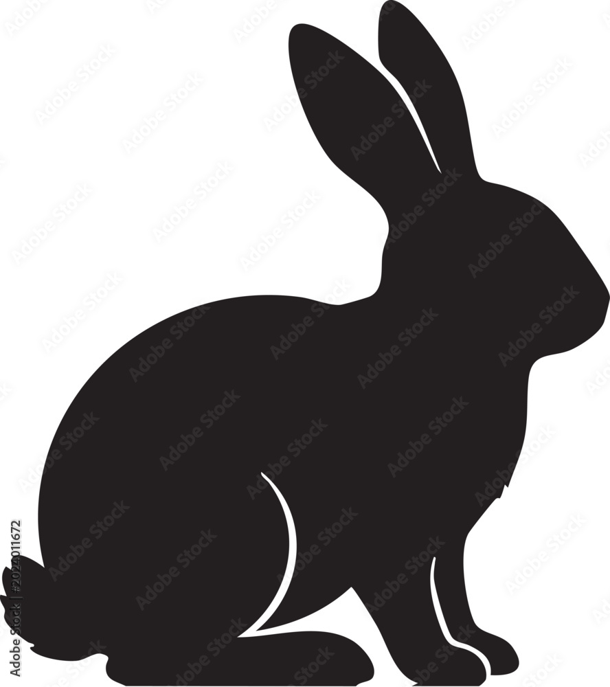 Obraz premium black rabbit silhouette