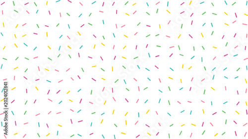 Schilderij op canvas An appealing arrangement of pink, yellow, green, and light blue candy sprinkles