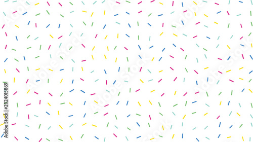 Tableau sur toile A lively confetti like arrangement of bright colorful dashes scattered across a