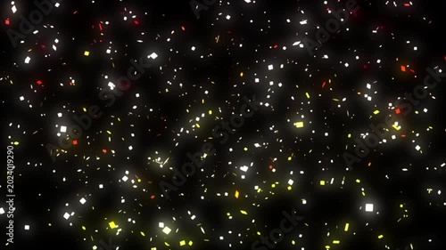 Blue galaxy universe night sky with shining stars and falling snowflakes, winter Christmas celebration decoration, sparkling particle 4K gradient special effects motion fantasy background video materi