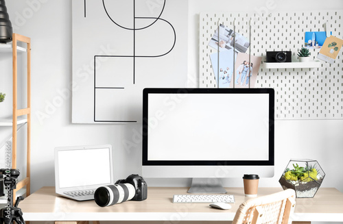 Photographer's workplace wi...