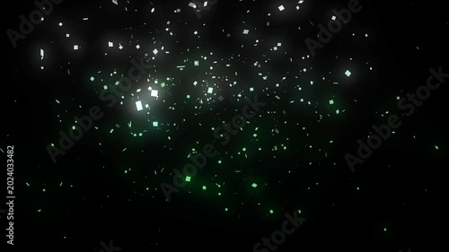 Abstract Space Galaxy Universe Starfield Background, Blue Cosmic Astronomy Night Sky, Bright Particle Motion Loop, Dark Black Cosmos Nebula Science Scene, Stellar Dust Light Design, Particle, 4K,
