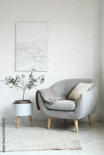 Interior of light living ro...