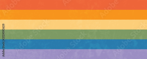 Retro 1970s vintage rainbow color stripes panoramic background. Vector illustration