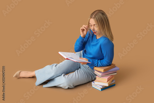 Beautiful young woman with ...