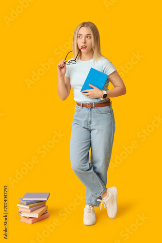 Beautiful young woman with ...