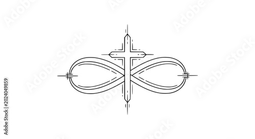 Photos Christian Infinity Symbol Cross Outline Drawing